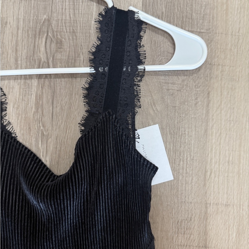 ❄️French Connection Black Sheath Spaghetti Strap Midi Dress - Picture 5 of 6